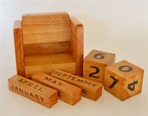 Wood Calendar Blocks
